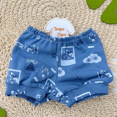 CONJ. DE MALHA 3 PEÇAS - Aviador - Azul Jeans e Branco CONJ. DE MALHA 3 PEÇAS - Aviador - Azul Jeans e Branco